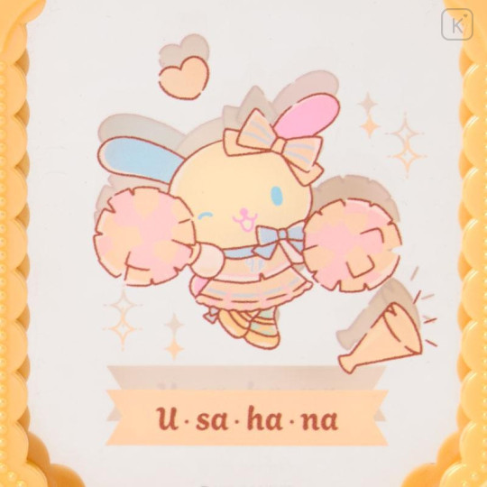 Japan Sanrio Original Folding Mirror Stand - Usahana : Cheering Everyone On! Cheer Tales Gorgeous Jewel - 5