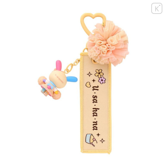 Japan Sanrio Original Figure Mascot Keychain & Logo Tag - Usahana : Cheering Everyone On! Cheer Tales - 2