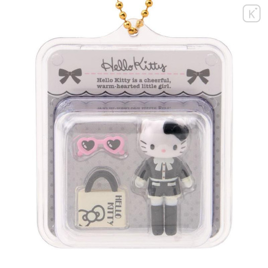 Japan Sanrio Original Miniature Package Charm - Hello Kitty : Black Style Up Mascot - 2