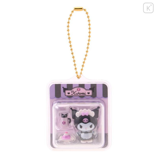 Japan Sanrio Original Miniature Package Charm - Kuromi : Waitress - 1