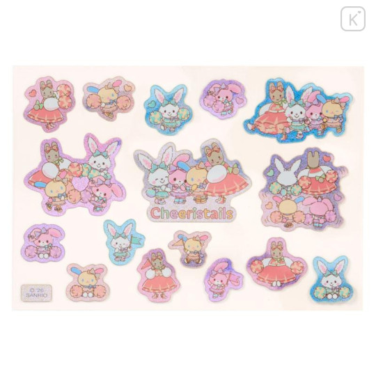 Japan Sanrio Original Glitter Hologram Sticker Set - Cheering Everyone On! Cheer Tales - 4
