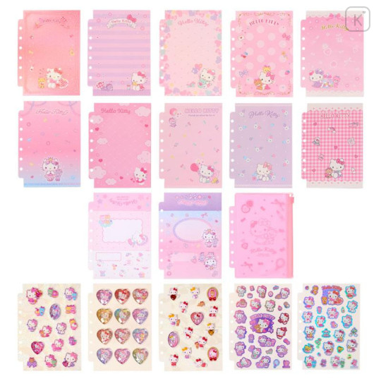Japan Sanrio Original Exciting Sticker Binder & Stickers - Hello Kitty & Tiny Chum : Glitter Brigthening My Day - 4