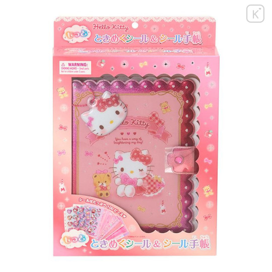 Japan Sanrio Original Exciting Sticker Binder & Stickers - Hello Kitty & Tiny Chum : Glitter Brigthening My Day - 5