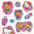Japan Sanrio Glitter Kirakira Marshmallow Sticker - Hello Kitty : Gal Tan Sunburned - 3
