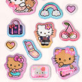 Japan Sanrio Glitter Kirakira Marshmallow Sticker - Hello Kitty : Gal Tan Sunburned - 4