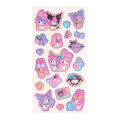 Japan Sanrio Glitter Kirakira Marshmallow Sticker - Kuromi & My Melody : Gal Tan Sunburned - 2