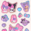 Japan Sanrio Glitter Kirakira Marshmallow Sticker - Kuromi & My Melody : Gal Tan Sunburned - 3