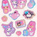 Japan Sanrio Glitter Kirakira Marshmallow Sticker - Kuromi & My Melody : Gal Tan Sunburned - 4