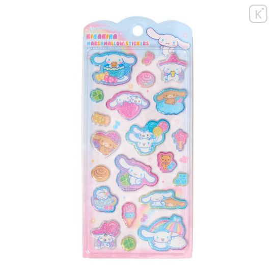Japan Sanrio Glitter Kirakira Marshmallow Sticker - Cinnamoroll - 1