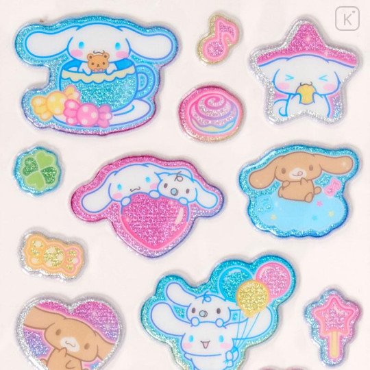Japan Sanrio Glitter Kirakira Marshmallow Sticker - Cinnamoroll - 3