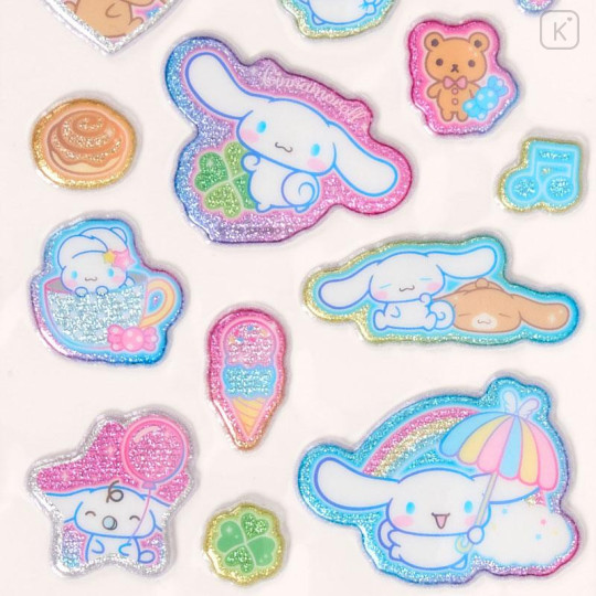 Japan Sanrio Glitter Kirakira Marshmallow Sticker - Cinnamoroll - 4
