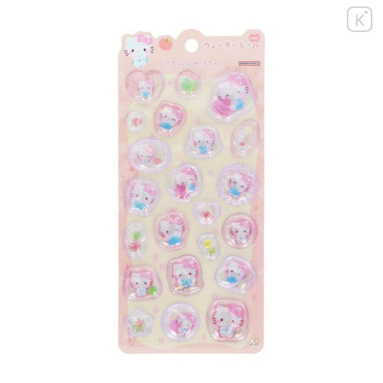 Japan Sanrio Water In Seal - Hello Kitty : Marshmallow Pop Glitter - 1