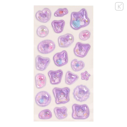 Japan Sanrio Water In Seal - Kuromi : Marshmallow Pop Glitter - 3