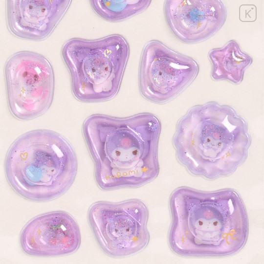 Japan Sanrio Water In Seal - Kuromi : Marshmallow Pop Glitter - 5