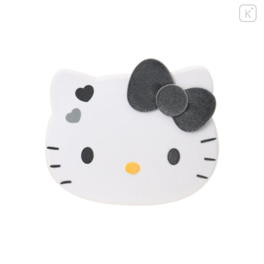 Japan Sanrio Original Face Mirror & Comb Set - Hello Kitty : Flocky Black - 1