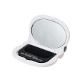 Japan Sanrio Original Face Mirror & Comb Set - Hello Kitty : Flocky Black - 3
