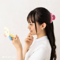 Japan Sanrio Original Face Mirror & Comb Set - Hello Kitty : Flocky Black - 5