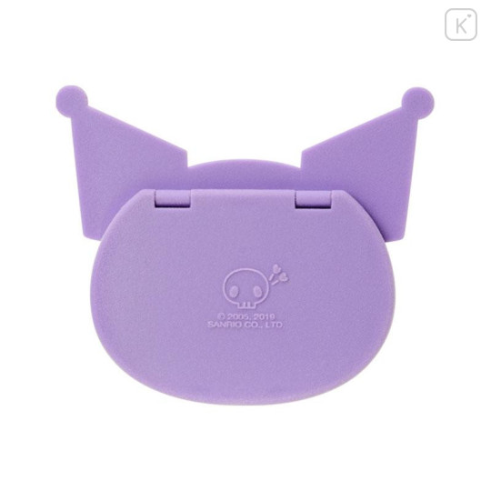 Japan Sanrio Face Mirror & Comb Set - Kuromi : Flocky - 2