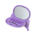 Japan Sanrio Face Mirror & Comb Set - Kuromi : Flocky - 3