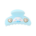 Japan Sanrio Original Flocky Hair Claw Clip - Cinnamoroll : 3D Face Pearl Heart - 1