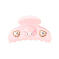 Japan Sanrio Original Flocky Hair Claw Clip - My Sweet Piano : 3D Face Pearl Heart - 1