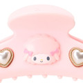 Japan Sanrio Original Flocky Hair Claw Clip - My Sweet Piano : 3D Face Pearl Heart - 4