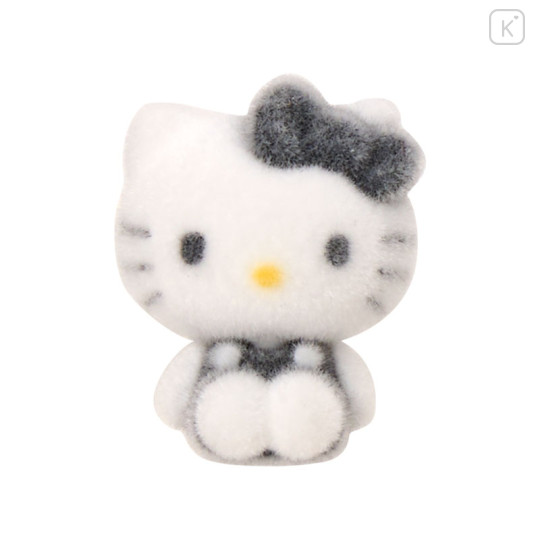 Japan Sanrio Original Flocky Earrings Set - Hello Kitty : Black - 3