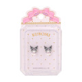 Japan Sanrio Original Flocky Earrings Set - Kuromi - 1