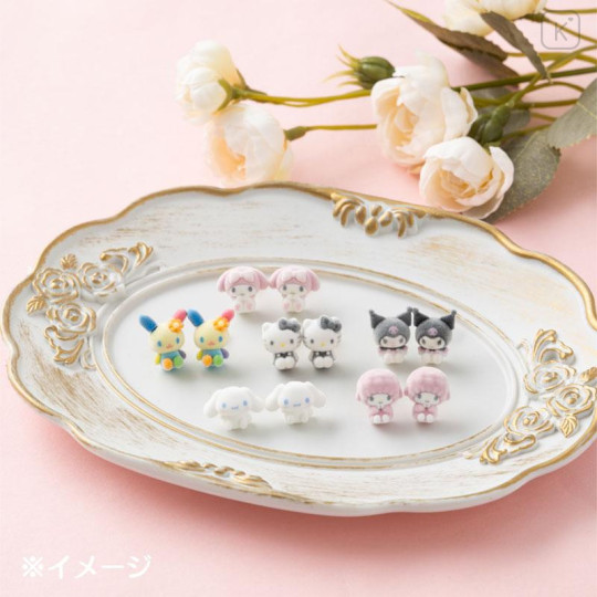 Japan Sanrio Original Flocky Earrings Set - Cinnamoroll - 5