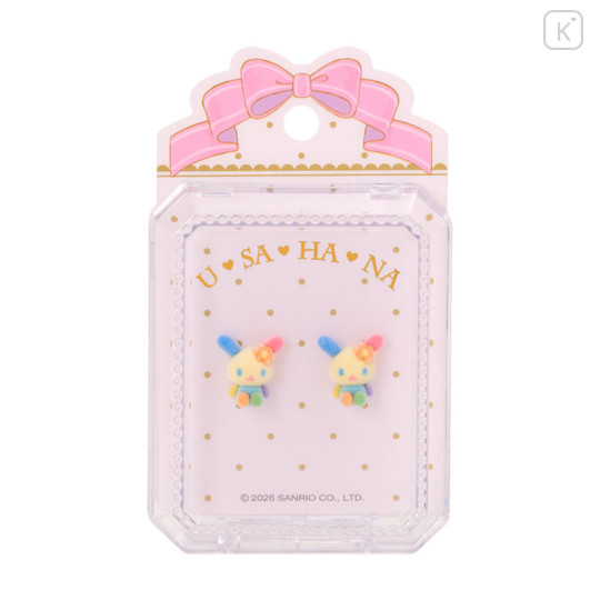 Japan Sanrio Original Flocky Earrings Set - Usahana - 1