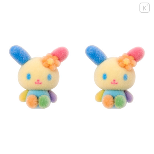 Japan Sanrio Original Flocky Earrings Set - Usahana - 2