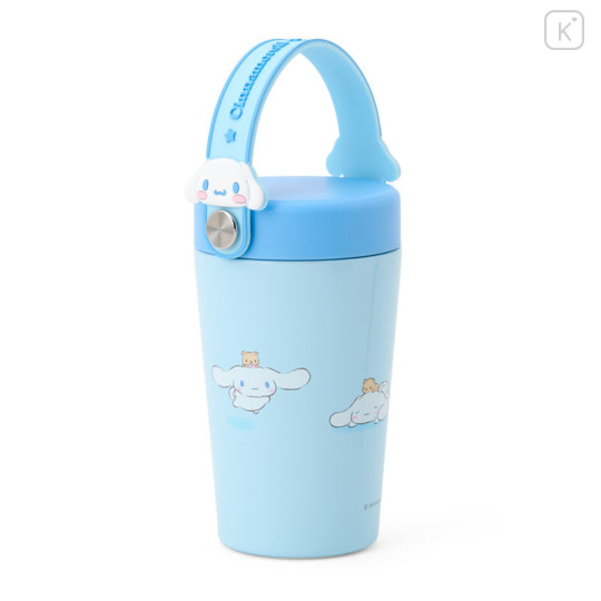 Japan Sanrio Original Stainless Steel Tumbler with Handle 350mL - Cinnamoroll : Blue - 2