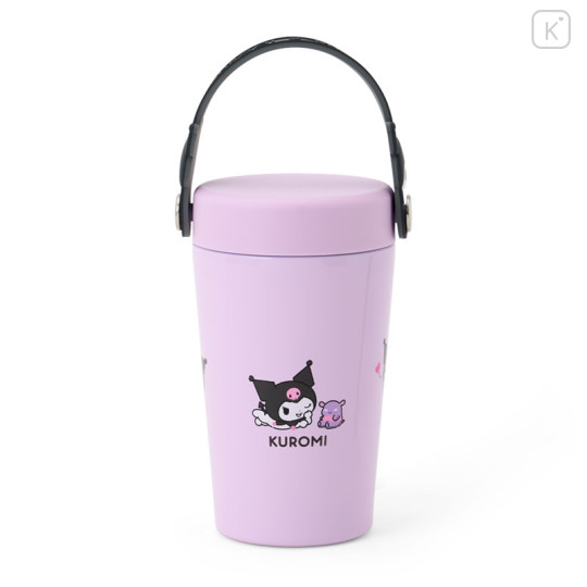 Japan Sanrio Original Stainless Steel Tumbler with Handle 350mL - Kuromi : Purple - 1
