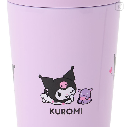 Japan Sanrio Original Stainless Steel Tumbler with Handle 350mL - Kuromi : Purple - 3