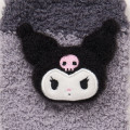 Japan Sanrio Original Plush Fluffy Crew Socks - Kuromi - 2