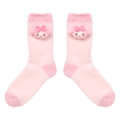 Japan Sanrio Original Plush Fluffy Crew Socks - My Melody - 1