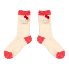 Japan Sanrio Original Plush Fluffy Crew Socks - Hello Kitty