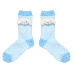Japan Sanrio Original Plush Fluffy Crew Socks - Cinnamoroll