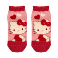 Japan Sanrio Original Fluffy Socks - Hello Kitty : Love Heart Red - 1