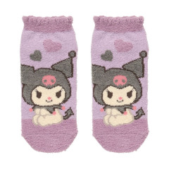 Japan Sanrio Original Fluffy Socks - Kuromi : Love Heart