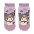 Japan Sanrio Original Fluffy Socks - Kuromi : Love Heart - 1