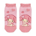 Japan Sanrio Original Fluffy Socks - My Melody : Love Heart Pink - 1