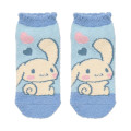 Japan Sanrio Original Fluffy Socks - Cinnamoroll : Love Heart Blue - 1