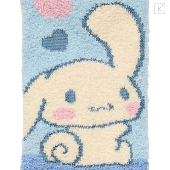 Japan Sanrio Original Fluffy Socks - Cinnamoroll : Love Heart Blue - 2