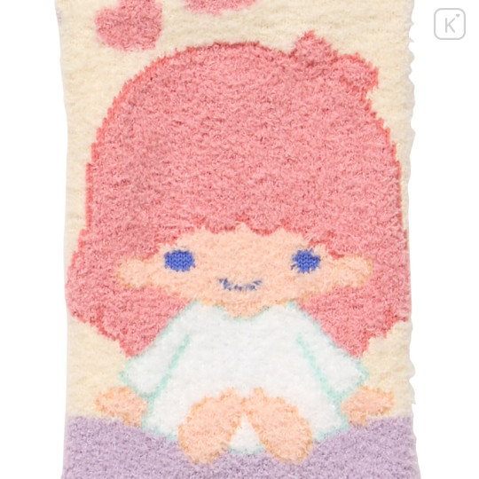 Japan Sanrio Original Fluffy Socks - Little Twin Stars : Love Heart - 3