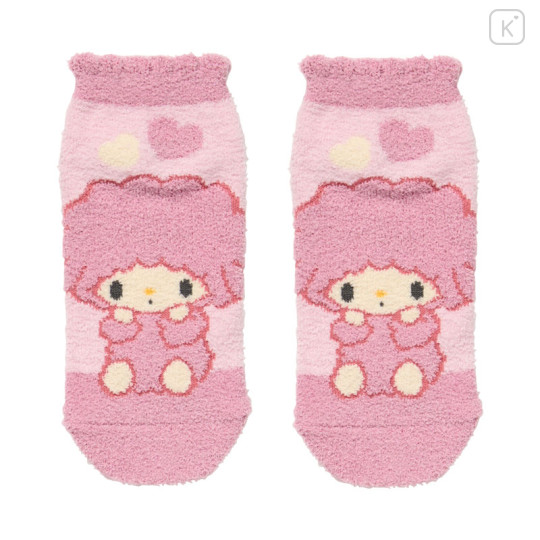 Japan Sanrio Original Fluffy Socks - My Sweet Piano : Love Heart Pink - 1