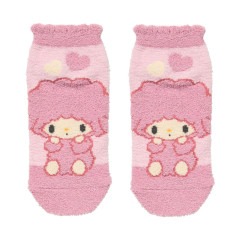 Japan Sanrio Original Fluffy Socks - My Sweet Piano : Love Heart Pink