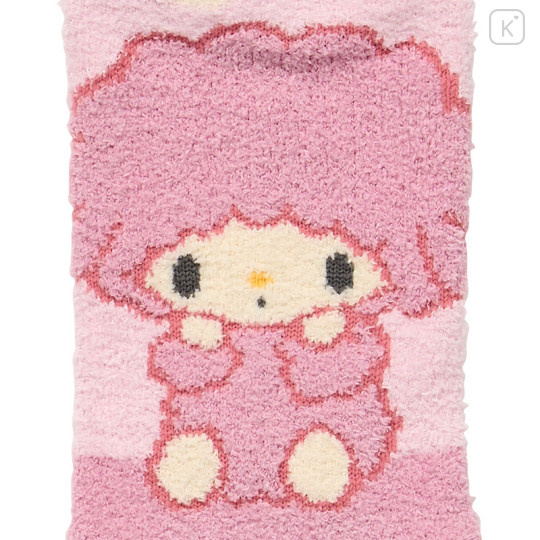 Japan Sanrio Original Fluffy Socks - My Sweet Piano : Love Heart Pink - 2