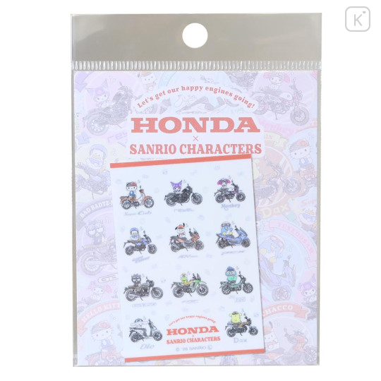 Japan Sanrio Vinyl Sticker - Characters Honda Motorcycle - 1