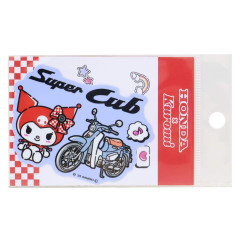 Japan Sanrio Vinyl Sticker - Kuromi : Honda Motorcycle Super Cub Red